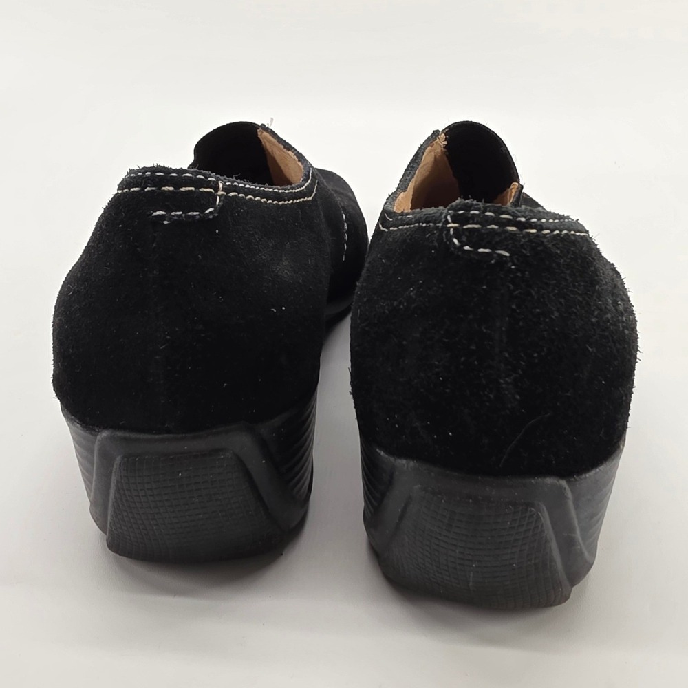 Naturalizer Armon 3 Loafers Black Nubuck Leather Wedge Slip On Shoes 7 M Comfort - Picture 6 of 10